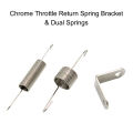 Chrome Throttle Return Spring Bracket & Dual Springs for SBC BBC Chevy Ford 302 350. 