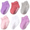 6 Pairs/Lot Spring Autumn Kids Anti-slip Socks Solid Color Soft Breathable Cotton Babys Boat Socks Boys Girls Trampoline Socks. 