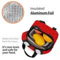Classic Red Spider Web Lunch Bag Men Women Cooler Warm Insulated Lunch Box for Student School Food Picnic Tote Bags. 