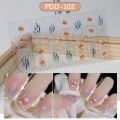 1PC Gel Nail Sticker Patch Slider Flower Gradient Color Back Glue Full Cover Waterproof Gel Nail Sticker UV Lamp Curing Manicur. 