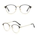 Unisex Metal Ultralight Round Frame Glasses Classic Optical Eyewear Myopia Glasses Vision Care Eyeglasses Strength 0.0~-4.0. 