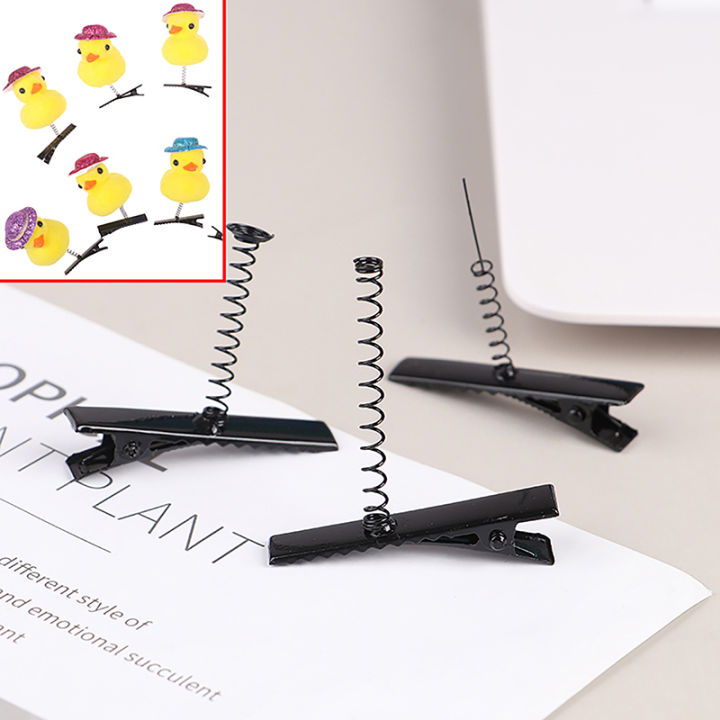 10Pcs Black Metal Pinch Alligator Hair Clips 40mm With Wire Coil Spring Craft Hairpin For Fashion Party Favor Children Toy Yao Store