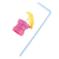 No Spill Choke Cute Water Bottle Adapter Cap With Tube Drinking Straw For Baby. 
