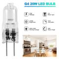 FORIDE 20 Pcs G4 Halogen Bulbs,20W 12V Halogen Light Bulbs 2 Pin Clear Lamp Bulb,for Cooker Lighting,Signal Lights,Track. 