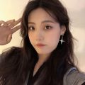 Color Metal Stars Pendant Earring Simple Inlaid Rhinestone Cross Drop Earrings Y2K Creative Dangle Earrings Korean INS Style Personality Sweet Cool Girl Fashion.