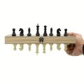Entertainment Chessboard Solid Wooden International Chess Foldable Magnetic Educational Chess Game Set Delicate Portable International Chess Set Chess Board Game.