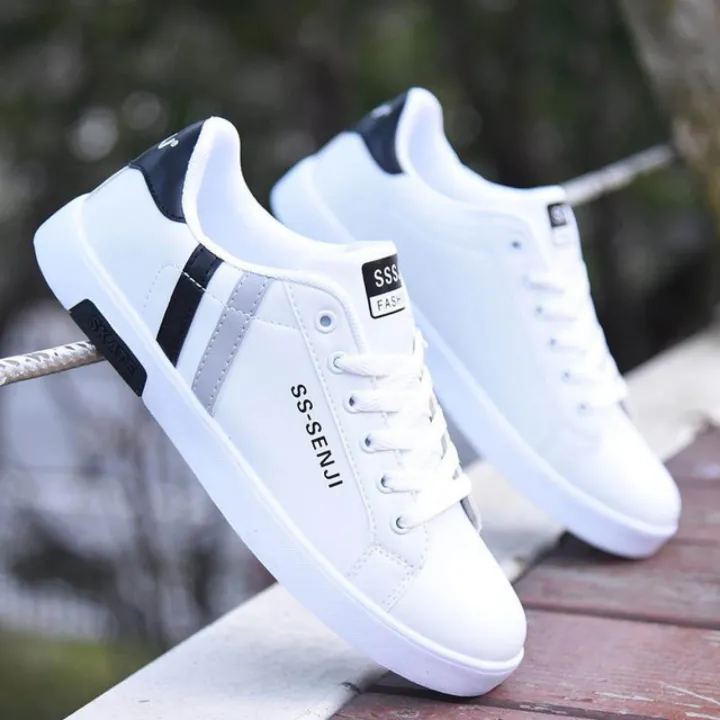 Sneakers Men White Running Shoes - Image 4