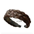 Daily Six Strand Wig Headband Wide Simple Female Hairbands Twist Braided Hair Hoop Daily Retro Wash Face Headdress.