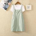 Junior High School Students13Summer14-16Young Girl12Big Boy15Suit Cute Jumpsuit Denim Brace Short Skirt.