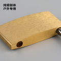 Pure copper brass small padlock thin long beam outdoor waterproof and rust proof padlock door lock power meter lock small lock. 