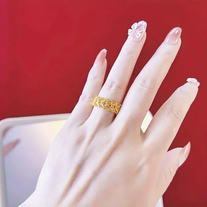 Premium%20Quality%20Dubai%20Gold%20Polish%20leaves%20Design%20hollow%20ring%20&%20hollow%20bracelet%20For%20Women%20For%20girl%20gift%20-%20Image%204