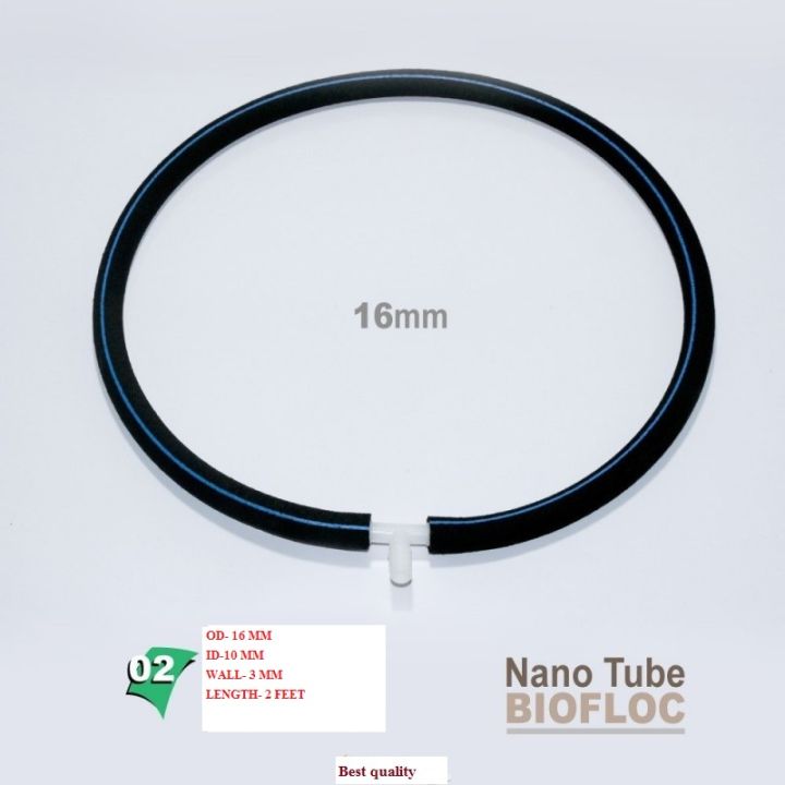 nano tube(10 X 16 size) / 2 feet ready made Air Diffuser Micro Nano Bubble Aeration Tubes for Fish Farming aqua culture with t- connectors