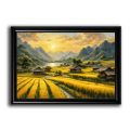 Village Rice Field Wall Frame Gram Bangla Painted Photo Frame For Home Decoration. 