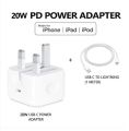 APPLE IPHONE 13 PRO MAX 20W USB-C POWER ADAPTER USB-C TO LIGHTNING CABLE.