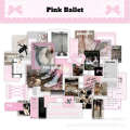 PinkBallet Sticker Pack Lace Ballet Style Handnet Decoration Collage Material Girl Heart Photo Card. 