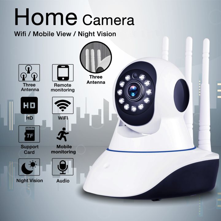 Smart PTZ Camera Wireless Security CCTV Camera WiFi IP Camera V380 Pro 3 Antenna 1080P HD Night Vision Home Monitor Live IP Camera