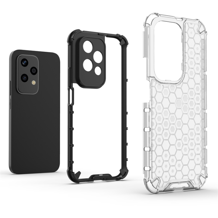 Case%20For%20Xiaomi%20Poco%20F6%205G%20Transparent%20Honeycomb%20,%20%5BAnti-Scratch%20Hard%20PC%20Back%20Back%20+%20Soft%20TPU%20Bumper%5D%20%20Shockproof%20Cover%20Xiaomi%20Poco%20F6%205G%20-%20Image%204