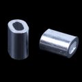 200Pcs Steel Wire Rope Aluminum Ferrules Sleeves Silver - 100Pcs 1Mm Diameter & 100Pcs 3Mm Diameter - Silver.