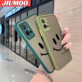 JIUMOO For vivo Y75 5G vivo Y55 5G IQOO Z6 5G Case Fashion Simple Smile Face Frosted Transparent Back Cover Lens Camera Protect Phone Case Edge Full Cover Casing Hard Cases. 