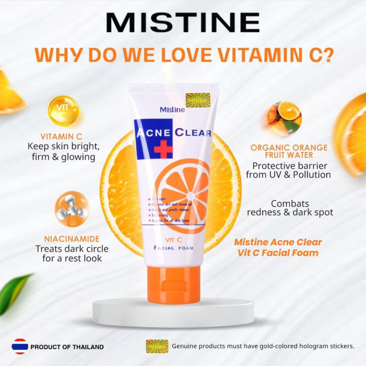 MISTINE%20VIT%20C%20ACNE%20CLEAR%20FACIAL%20FOAM%2085%20G(Made%20In%20Thailand)%20-%20Image%202