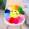 Multicolor sunflower shape face Cushion plush soft cushions. 