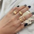 2mm 4mm 6mm 8mm Stainless Steel Wedding Ring for Women Flat Finger Rings Fashion Bijoux Femme Engagement Jewelry. 