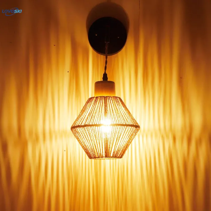 Rattan%20Wall%20Sconce%20Wall%20Lamp%20Wall%20Light%20for%20Reading%20Living%20Room%20Farmhouse%20-%20Image%203