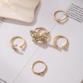 Women's/Girls' 5-Piece/Set Exquisite Crystal Moon Butterfly Ring Set - New Unisex Vintage Jewelry - 309131500. 