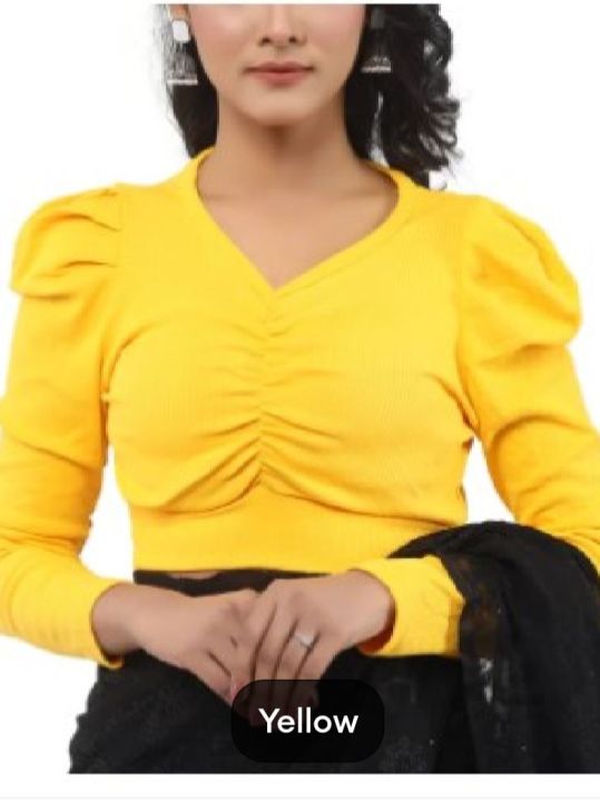 Fashionable%20Cotton%20Short%20Body%20Full%20Hata%20Crop%20Tops%20Blouse%20for%20Women%20-%20Image%209