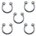 60Pcs Kit 16/14G Jewelry Tongue Tragus Ear Eyebrow Lip Nose - 8mm.