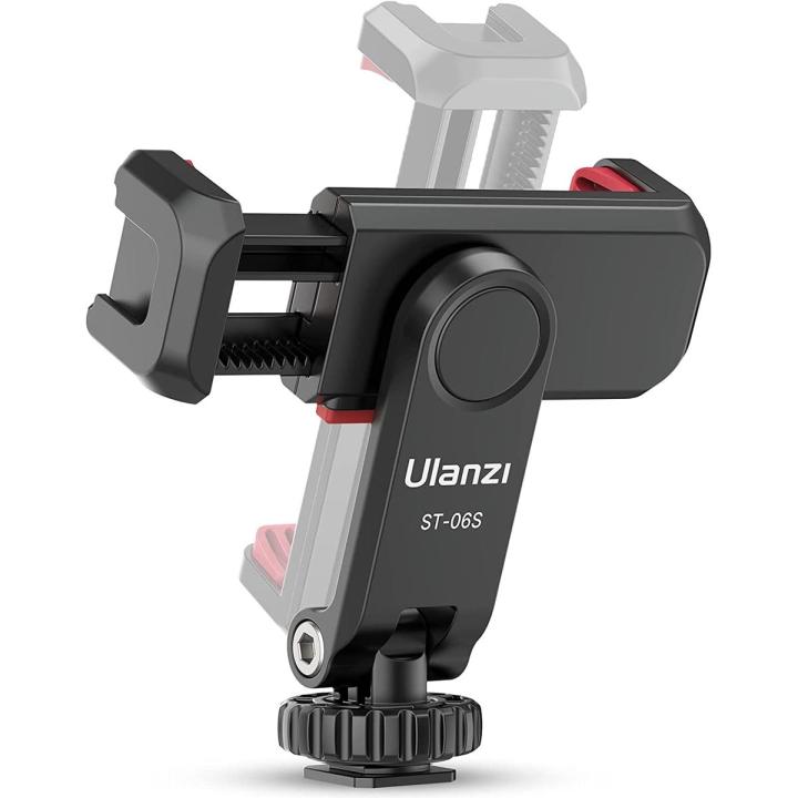 Ulanzi ST-06S Vertical Shooting Phone Mount Holder Tripod Mount DSLR Camera  Mount Clamp Smartphone Vlog Mount Holder