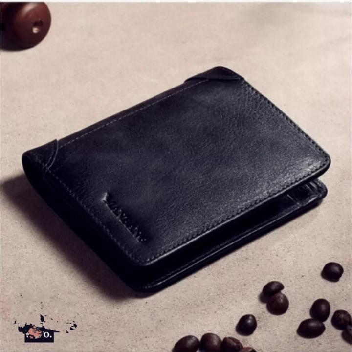 Men Vintage High quality Cow Leather wallet For Men