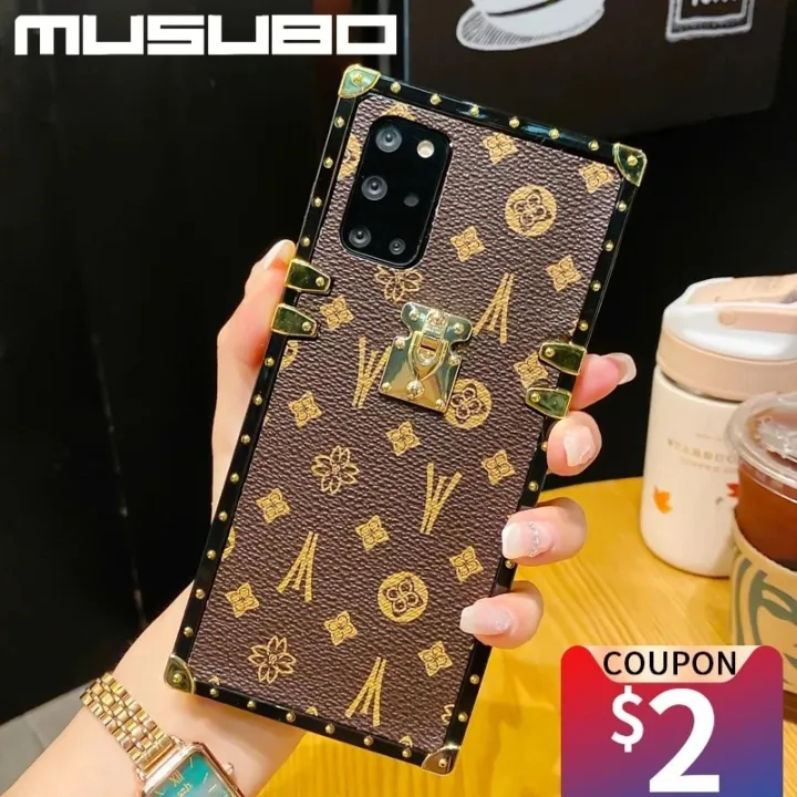 Musubo Luxury Flower Leather Phone Case For Samsung Galaxy S22 S23 Ultra S21 S20FE A13 A14 A53 A51 A52S Cover Girls Soft Square
