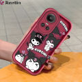 Jizetin for OPPO Reno10 5G / Reno10 Pro 5G Back Cover Shy Kuromi Ladder Camera Soft Rubber Mobile Phone Case.
