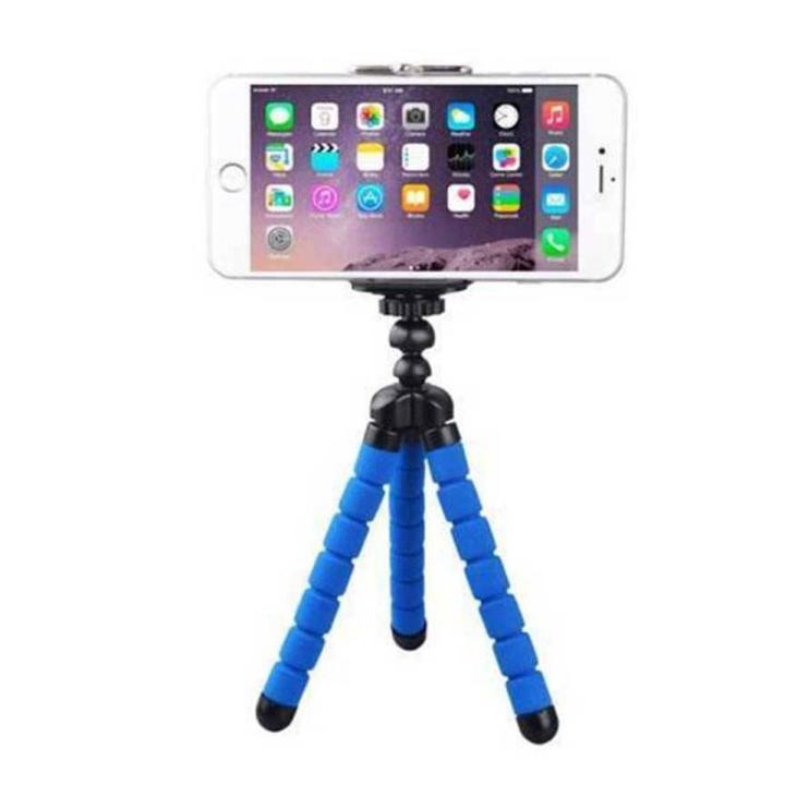 Flexible Octopus Tripod Mobile Holder Stand Blue Phone Stand 