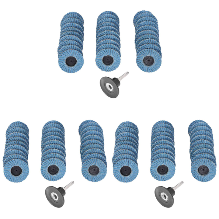 3 Set 50Mm Flap Disc Sanding Disk for Rolor Roll Lock Abrasive Tools Polishing Metal Iron Rust Removal Grinding Wheel
