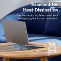 1 Pair Office Foldable Laptop Stand Non-slip Aluminium Alloy Notebook Bracket Invisible Universal Cooling Holder for HP/Dell/Lenovo.