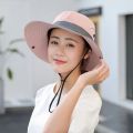Parent-child Unisex Summer Foldable Sun Fisherman Hat Men Women Wide Brim Casual Travel Beach Sunscreen UV Protection Cap V14.