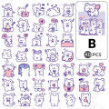 Panda Online 40PCS Cute Bear Rabbit Emoji PET Stickers Album Diary Journal Decorative Scrapbooking DIY Waterproof Sticker.