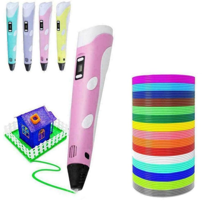 3D%20painting%20pen%20Three-color%20supplies%20Crafting%20Doodle%20Drawing%20Arts%20Printer%20PLA/ABS%20Filaments%20Kid%20Gift%20Pink%20-%20Image%208