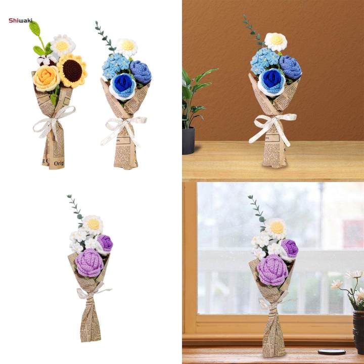 Crochet%20Flower%20Bouquet%20Artificial%20Flowers%20Elegant%20Carefully%20Weave%20Knitted%20Durable%20Floral%20-%20Image%206