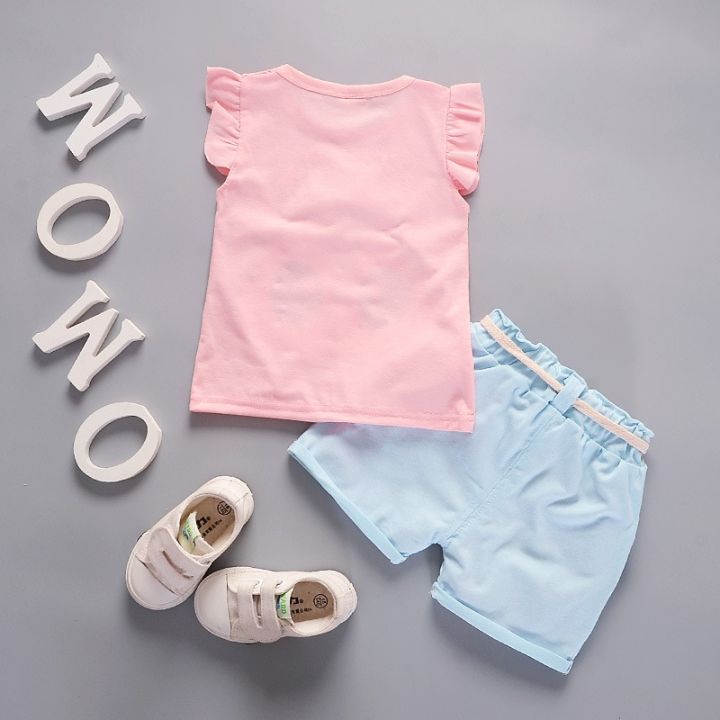 Summer%20Cute%20Cartoon%202PCS%20Kids%20Baby%20Girls%20Floral%20T-shirt%20Top%20Shorts%20Pants%20Set%20Clothes%20Girls%20Clothing%20Sets%20-%20Image%204
