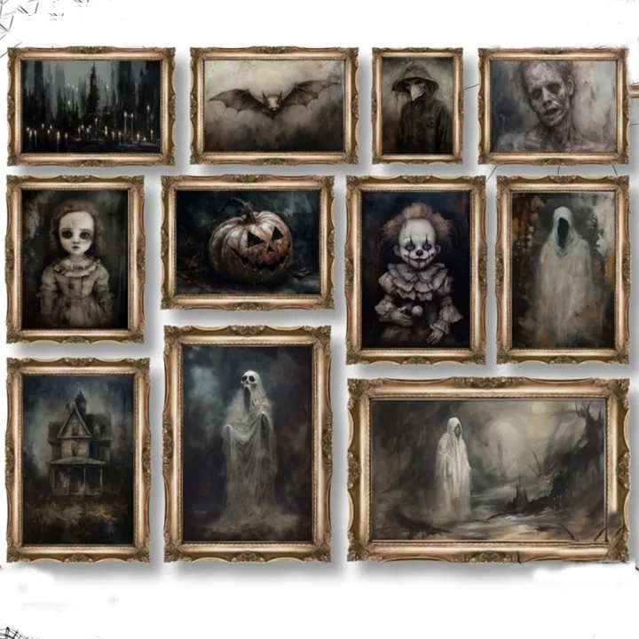 Thriller%20Gothic%20Dark%20Style%20Set%20Retro%20Posters%20Horror%20Clown%20Ghost%20Doll%20Magic%20Witch%20Wall%20Art%20Living%20Room%20Home%20Decor%20Canvas%20Painting%20-%20Image%203