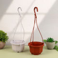 1Pc Hanging Octagonal Flowerpot Plastic Flower Succulent Orchid Hanging Pot BAWEI.
