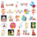 50 Garden Baby Cartoon Animation DIY Kids Reward Creative Luggage Scooter Refrigerator Creative Stickers. 