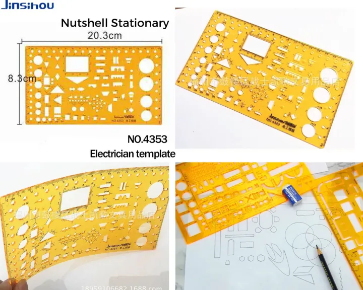 Engineering%20Drawing%20Template%20No.4353%20Electrician%20Template%20Ruler%20Electrician%20Drawing%20Design%20Ruler%20K%20Glue%20High%20Flexibility%20-%20Image%202