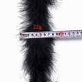 2 Meters Black Fluffy Marabou Feathers Boa Scarf Natural Turkey Feather On Ribbon Decor Wedding Dress Clothing Sewing Accessory.
