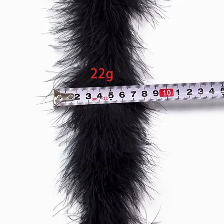 2%20Meters%20Black%20Fluffy%20Marabou%20Feathers%20Boa%20Scarf%20Natural%20Turkey%20Feather%20On%20Ribbon%20Decor%20Wedding%20Dress%20Clothing%20Sewing%20Accessory%20-%20Image%202