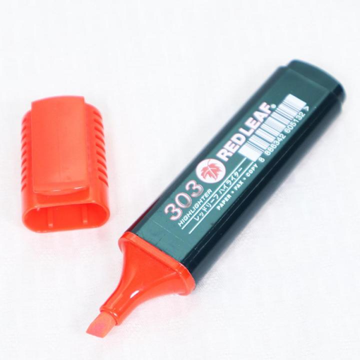 Red Leaf 303 Flourescent Highlighter Pen - Orange