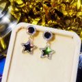 Delicate AAA Zircon  Alloy Star/Round/Square Earrings Women Korean New. 